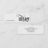 Hoi! Witte Visitekaartje (Voorkant / Achterkant)