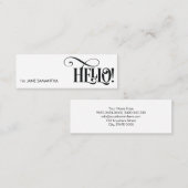 Hoi! Witte Visitekaartje (Voorkant / Achterkant)