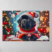 Hoiday Newfie Puppy Poster (Voorkant)