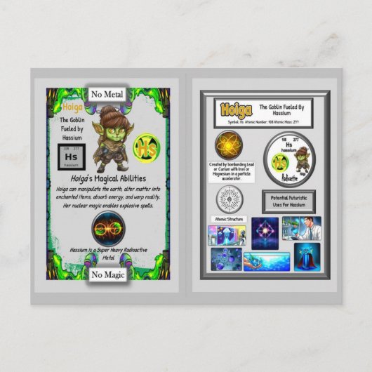 Hoiga Presenteert Hassium Ruilkaart Briefkaart (Voorkant)