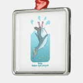 HOIHO GEEL OGEN PINGUÏN ZWEMMEN METALEN ORNAMENT (Links)