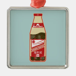 Hoisin Sauce Kantonese Voedsel Metalen Ornament