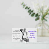 "Hoity Toity Janitorial" Visitekaartje (Staand voorkant)