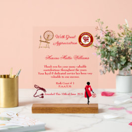 HOJ Appreciation Award acryl teken Bord