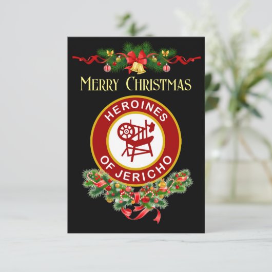 HOJ kerstkaart Aankondiging (Staand voorkant)