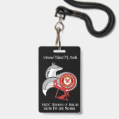 HOJ Silverfox Badge (Voorzijde met lanyard)