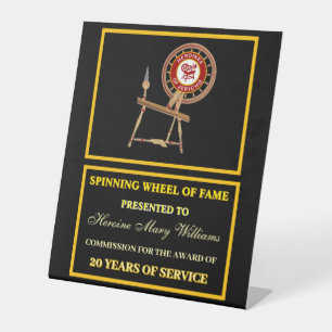 HOJ Spinning Wheel of Fame Reclamebord Met Voetstuk
