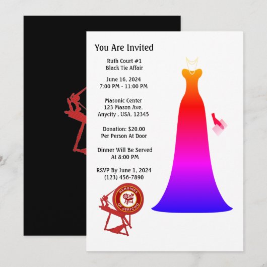 HOJ uitnodigingen (Voorkant / Achterkant)