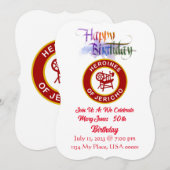 HOJ verjaardagsuitnodiging Kaart (Voorkant / Achterkant)