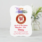 HOJ verjaardagsuitnodiging Kaart (Staand voorkant)