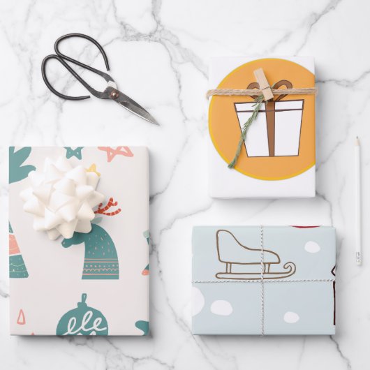 Hoja De Papel De Regalo christmas reindeer Inpakpapier Vel (Voorkant)