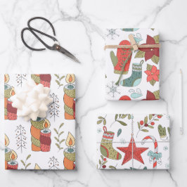 Hojas de papel navideño inpakpapier vel