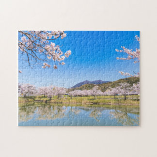 Hojo Pond and cherry blossoms Legpuzzel