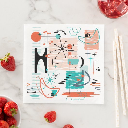 HoJo Retro Paper Dinner Napkins Servet (Insitu)