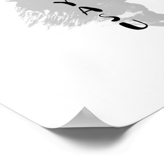 Hojo Ujiyasu Lion of Sagami Calligraphy Kanji Art Poster (Hoek)