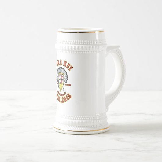Hoka Hey Challenge Beer Stein Bierpul (Voorkant rechts)