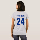 Hokej český Czech T-Shirt met naam en nummer (Achterkant volledig)