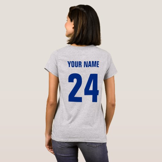 Hokej český Czech T-Shirt met naam en nummer (Achterkant volledig)