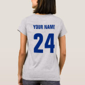 Hokej český Czech T-Shirt met naam en nummer (Achterkant)