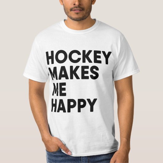 Hokey Makes Me Happy Ie Hokey Boy  T-shirt (Voorkant)