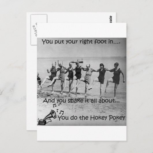 Hokey Pokey Briefkaart (Voorkant / Achterkant)