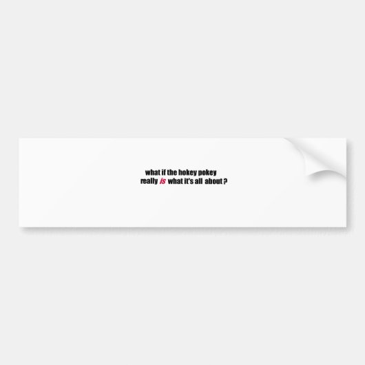 Hokey pokey bumpersticker (Voorkant)