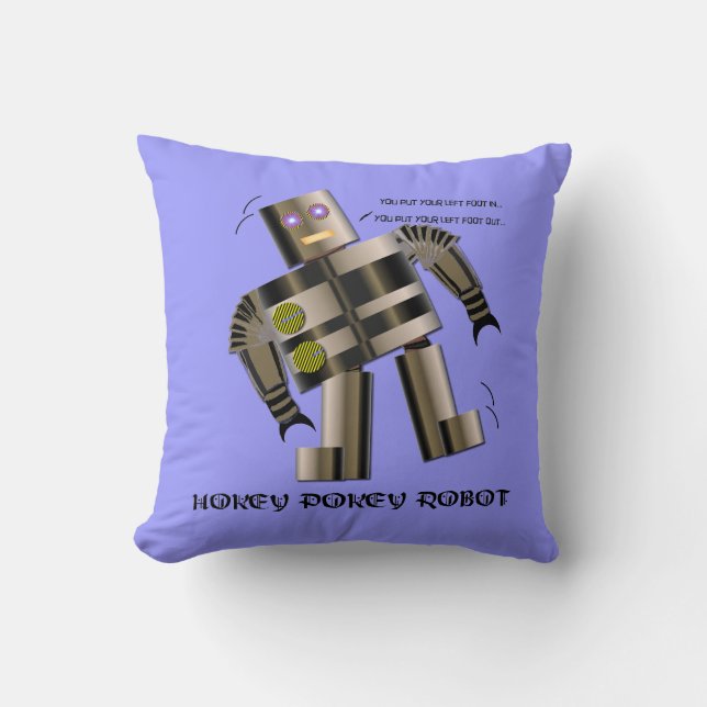 Hokey Pokey Robot Kussen (Voorkant)