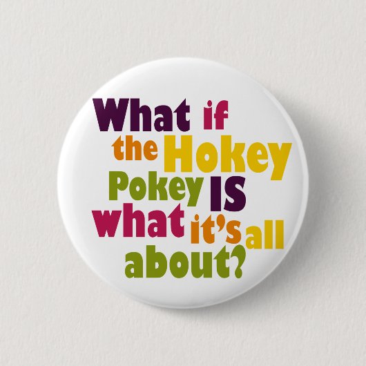 Hokey Pokey Ronde Button 5,7 Cm (Voorkant)
