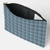 Hoki-blauw en Shuttle-grijs geruit Etui (Open)