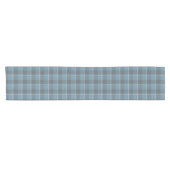 Hoki-blauw en Shuttle-grijs geruit Korte Tafelloper (Horizontaal)