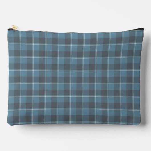 Hoki Blue and Shuttle Gray Plaid Etui (Voorkant)