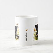 Hoki & Koki Zwarte Kittens in de tuin Mok (Center)