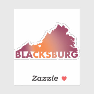 Hokie thema Blacksburg Va staat sticker