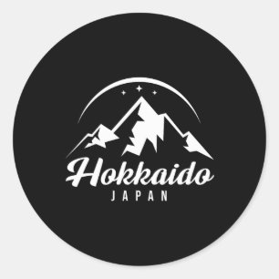 Hokkaido Japan skigebied snowboarden Ronde Sticker