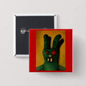 Hoku Zombie Bunny 1 Vierkante Button 5,1 Cm (Voorkant /achterkant)