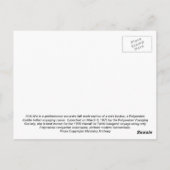 Hokulea Briefkaart, Ancient Hawaiian voyaging Cano Briefkaart (Achterkant)