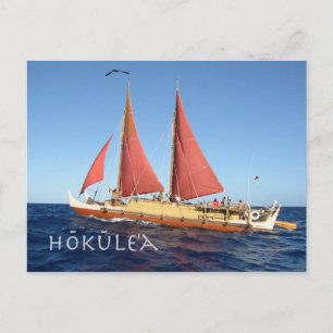 Hokulea Briefkaart, Ancient Hawaiian voyaging Cano Briefkaart
