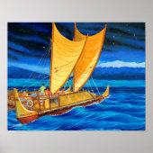 Hokulea Voyaging Canoe Poster (Voorkant)