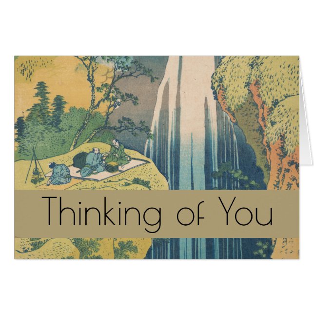 Hokusai Amida Herfsten Japan Waterval (Voorkant Horizontaal)