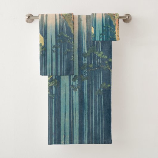 Hokusai Amida Herfsten Japan Waterval Bad Handdoek (Insitu)
