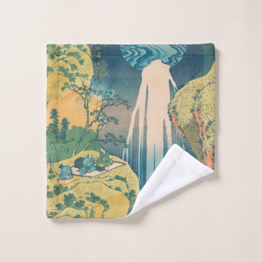 Hokusai Amida Herfsten Japan Waterval Bad Handdoek (Wasdoekje)