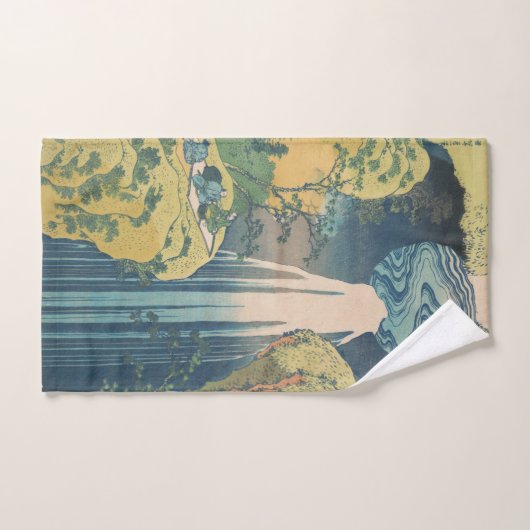 Hokusai Amida Herfsten Japan Waterval Bad Handdoek (Handdoek)