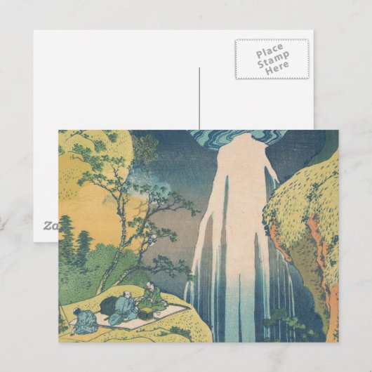 Hokusai Amida Herfsten Japan Waterval Briefkaart (Voorkant / Achterkant)