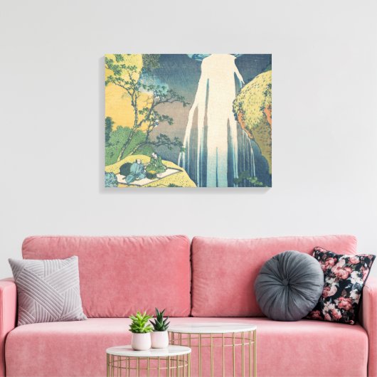 Hokusai Amida Herfsten Japan Waterval Canvas Afdruk (Insitu (Woonkamer))