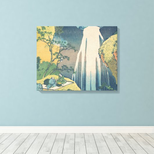 Hokusai Amida Herfsten Japan Waterval Canvas Afdruk (Insitu (Houten vloer))