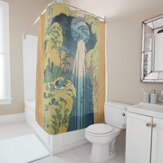 Hokusai Amida Herfsten Japan Waterval Douchegordijn (In situ)