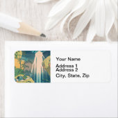 Hokusai Amida Herfsten Japan Waterval Etiket (Insitu)