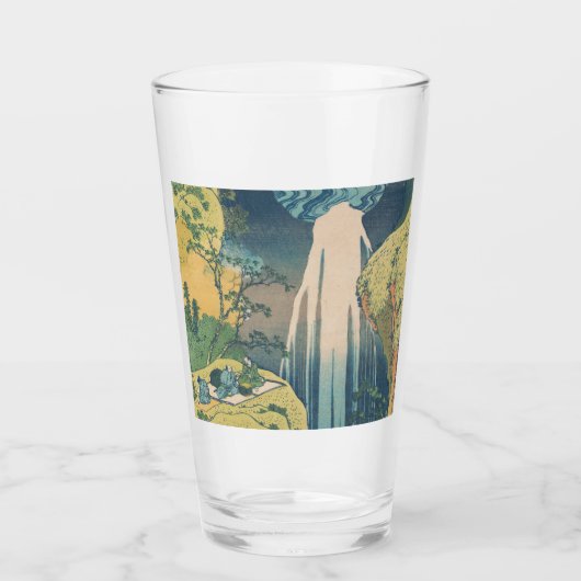 Hokusai Amida Herfsten Japan Waterval Glas (Voorkant)