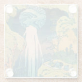 Hokusai Amida Herfsten Japan Waterval Glazen Onderzetter (Achterkant)