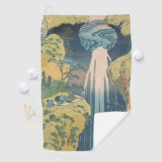 Hokusai Amida Herfsten Japan Waterval Golfhanddoek (Insitu)